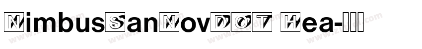 NimbusSanNovDOT Hea字体转换